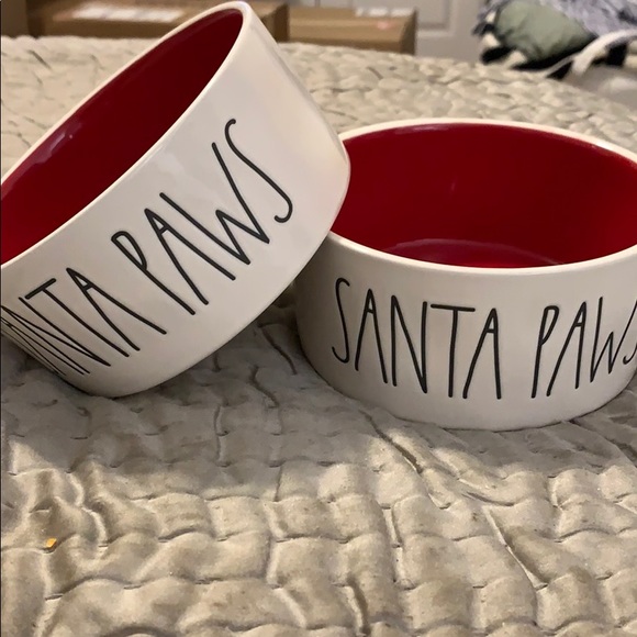Rae Dunn Other - Rae Dunn SANTA PAWS dog bowl